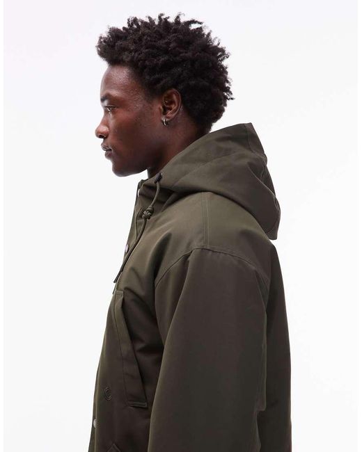 Parka Scuro Con Orlo A Coda Di Rondine di Element in Blue da Uomo