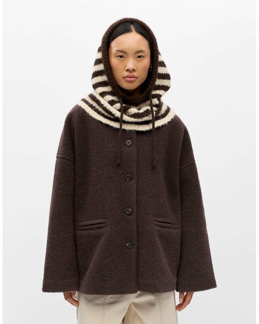 Milu cagoule côtelée à rayures avec lien Object en coloris Brown