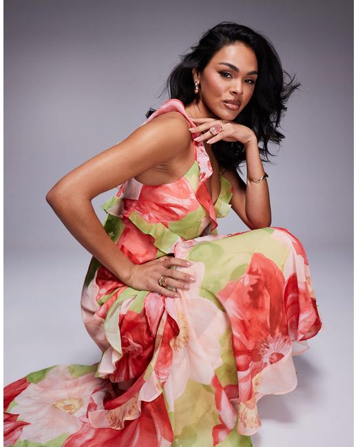 Forever New Red – geblümtes maxikleid