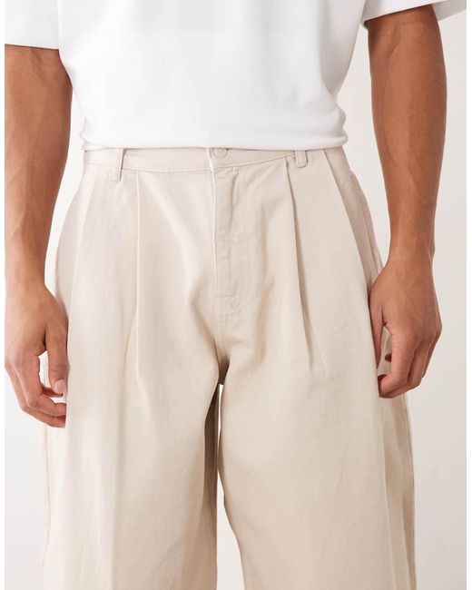 ASOS Natural Barrel Pants for men
