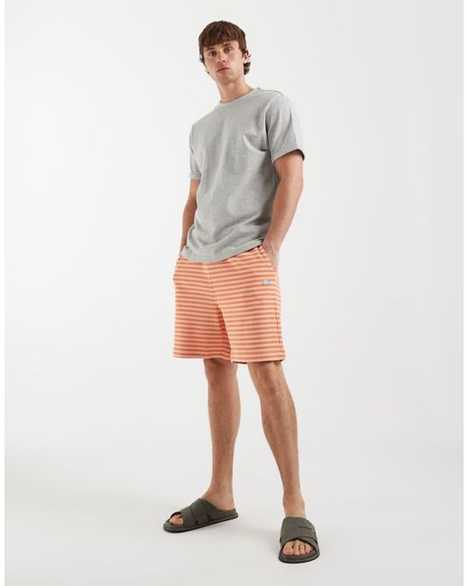 Lacoste Orange Contrast Stripe Shorts for men