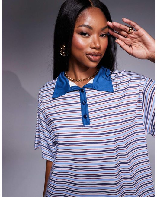 ASOS Blue – kurzärmliges minikleid