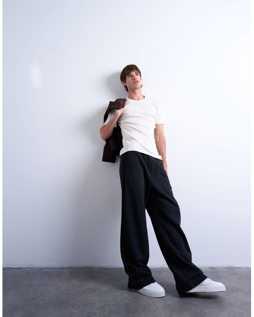 Topman White Heavyweight baggy Trackies for men