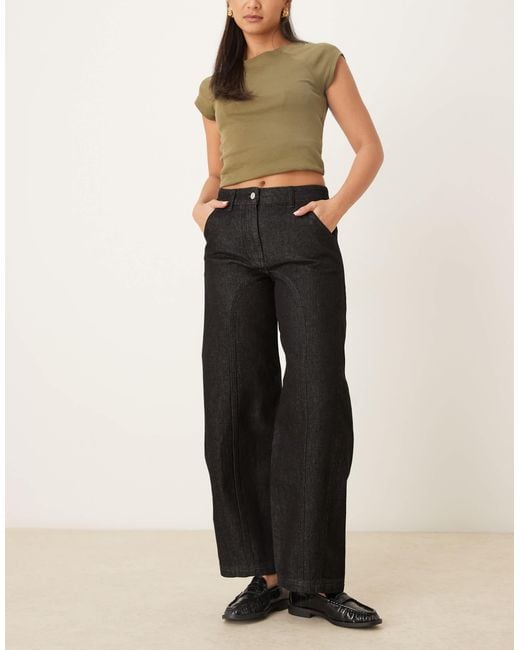 ASOS Natural Seam Detail Slim Barrel