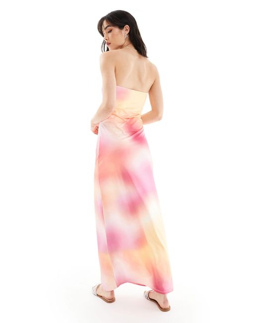 Something New Pink X Larissa Marielle Wehr Slinky Maxi Tube Dress