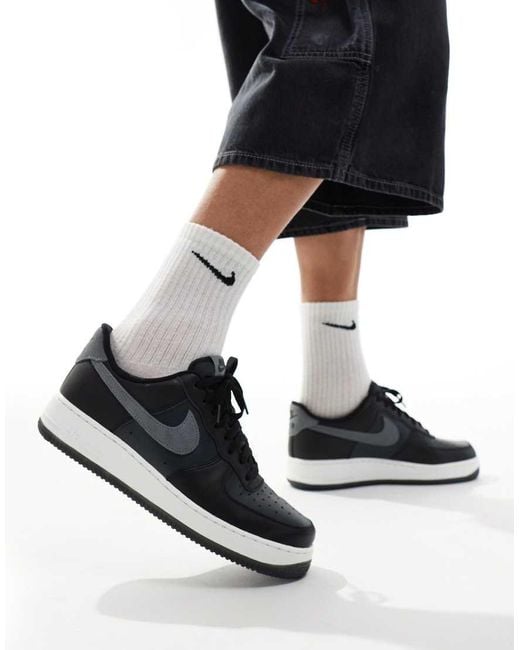 Black air force ones for men online