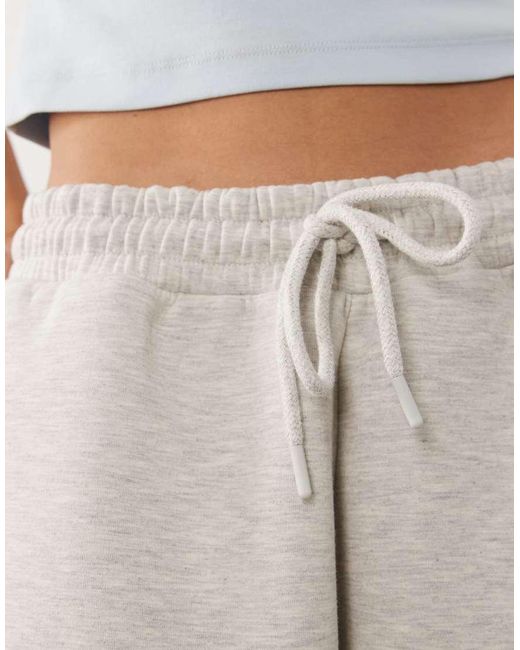 ASOS Natural Elasticated Wide Leg Bermuda Shorts