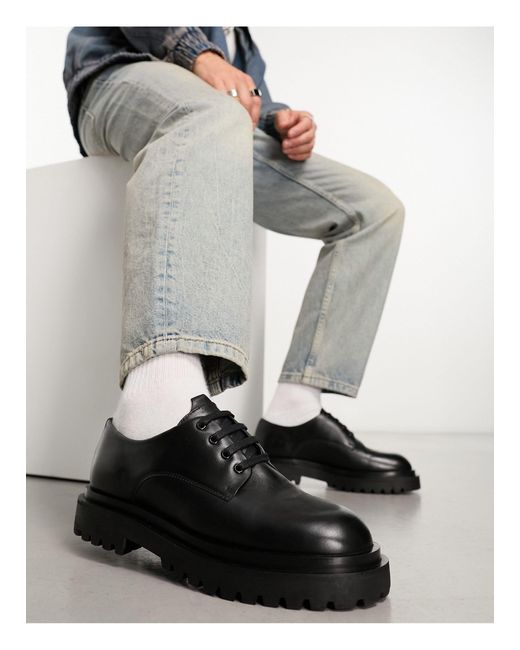 Walk London Sully Derby Shoes in Grey for Men | Lyst UK