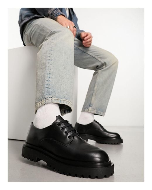 Sully - chaussures derby en cuir Walk London pour homme en coloris Gray