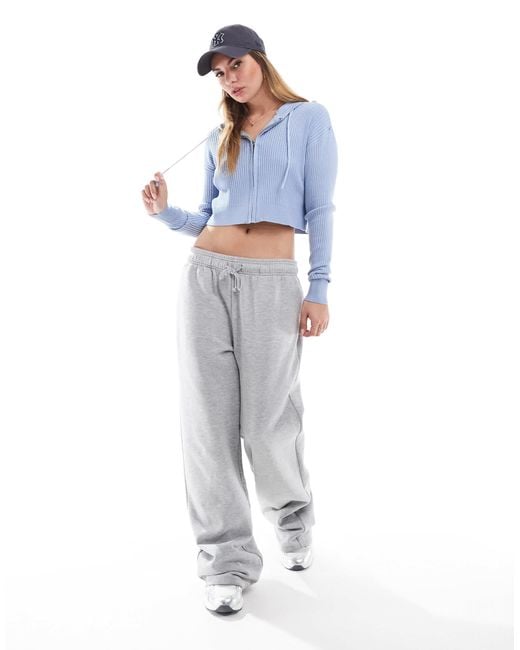 Cotton On Blue Cotton On Zip It Good Hood Knit Cardigan