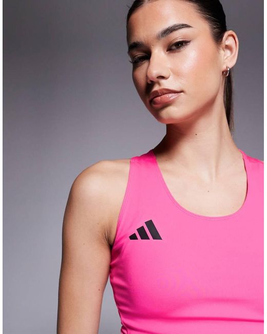 Adidas Originals Gray Adidas Running Adizero Essentials Crop Top