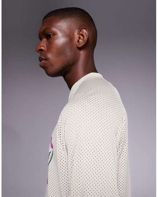 ASOS Pink Relaxed Long Sleeve Raglan T-Shirt With Number Graphic for men