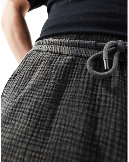 Pantalones cortos gris lavado sin cierres Only & Sons de hombre de color Black