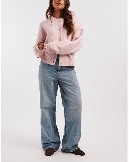 ASOS Blue Wide Leg Dad Jeans