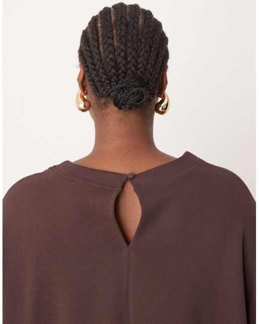 ASOS Brown Curve – hochwertiges oversize-t-shirt aus schwerem, strukturiertem jersey