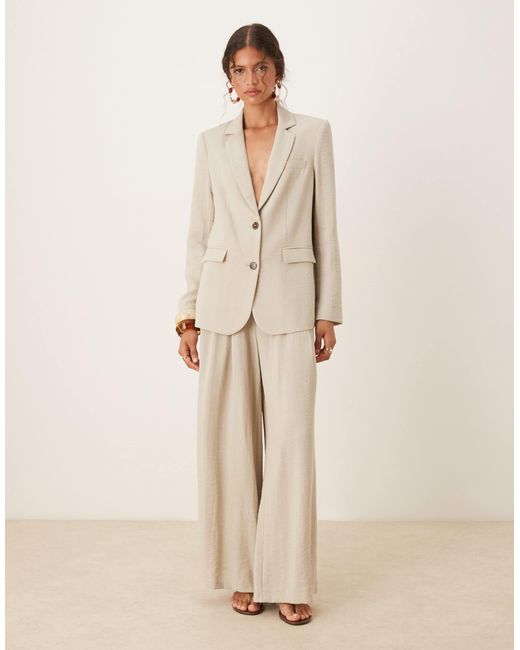 Aware Natural Mix & Match Premium Oversized Tailored Blazer Co-ord