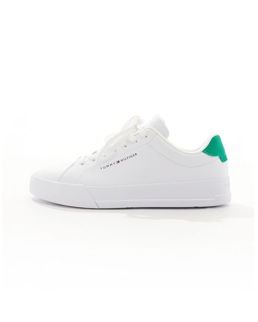 Tommy Hilfiger White Leather Court Trainers for men