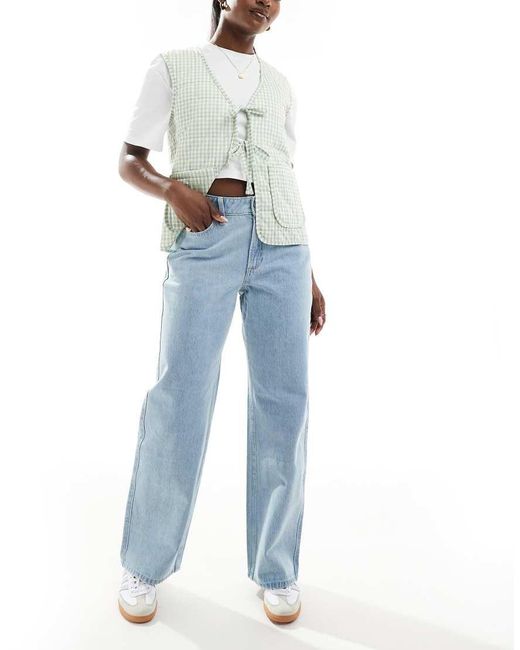 Hollister Blue Curve Love High Rise baggy Jeans