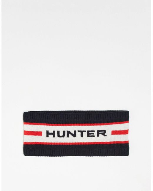 Hunter Red Logo Apre Ski Knitted Head Warmer
