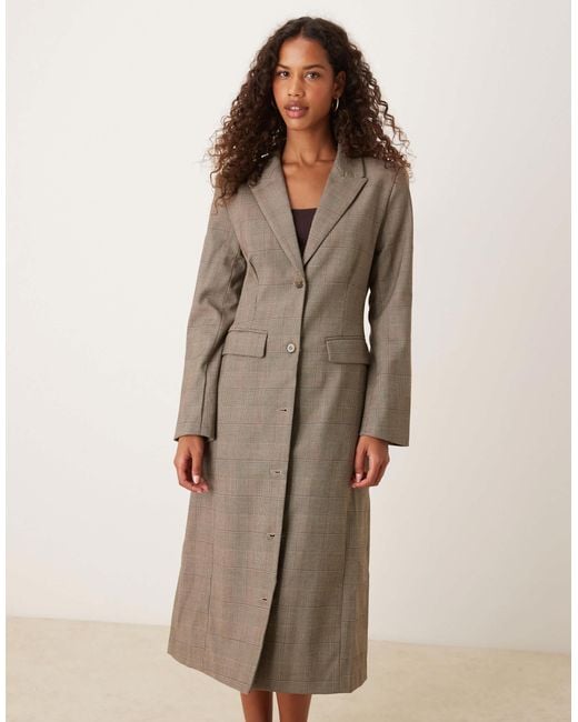 ASOS Natural Tailored Longline Blazer Co-ord