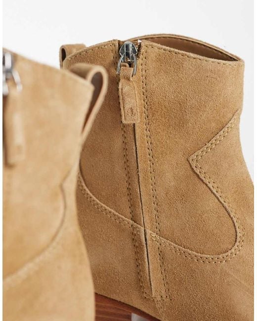 Ralph Lauren White Harpher Suede Ankle Boot