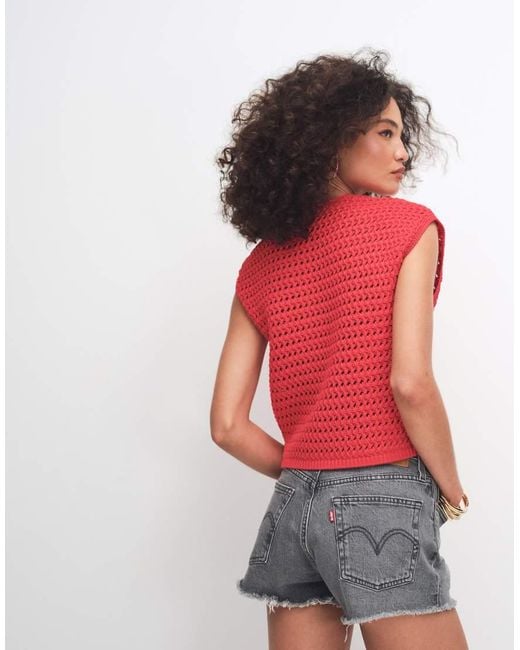 Polo Ralph Lauren Red Knitted Vest Pullover