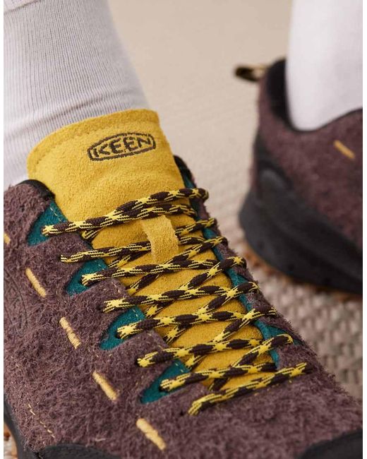 Keen Brown Jasper Zionic Textured Suede Sneakers for men