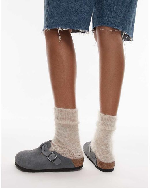 Birkenstock White Braided Boston Clog