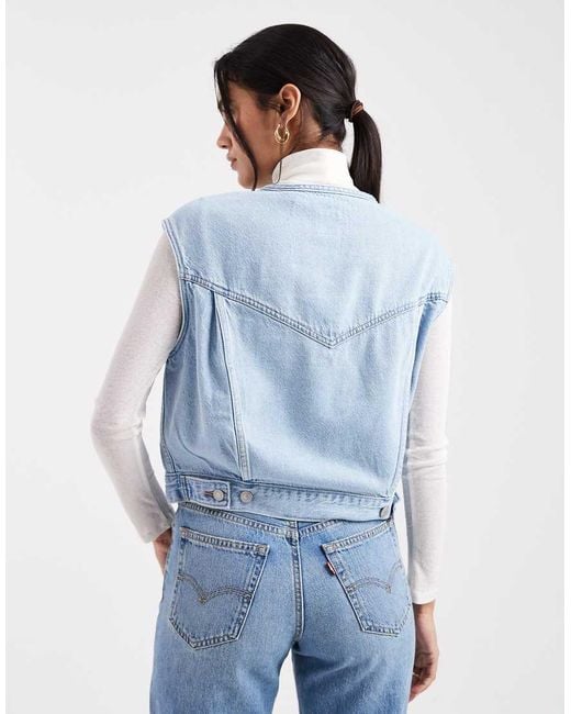 Levi's Blue Blouson Denim Vintage Gilet