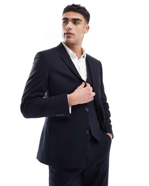 ASOS Blue Slim Suit Jacket for men
