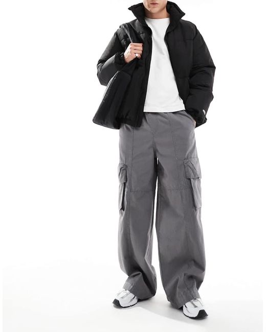 ASOS Gray Super baggy Cargo Pants With Panel Details for men