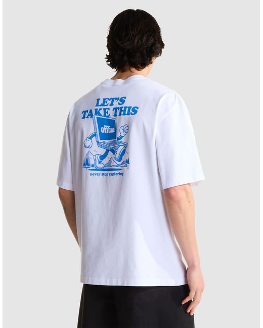 The North Face White M Explore Ss Tee Oversized for men