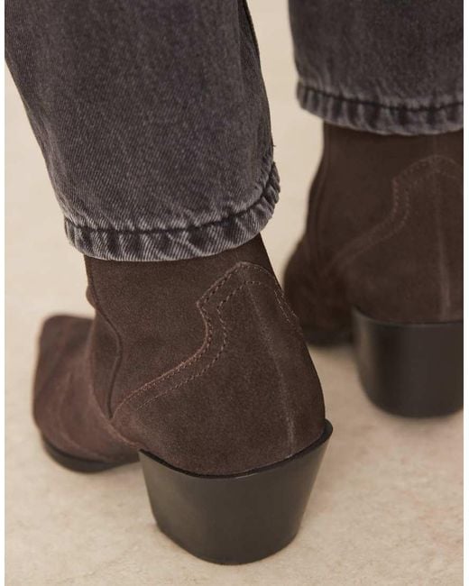ASOS Natural Cuban Heeled Boots for men