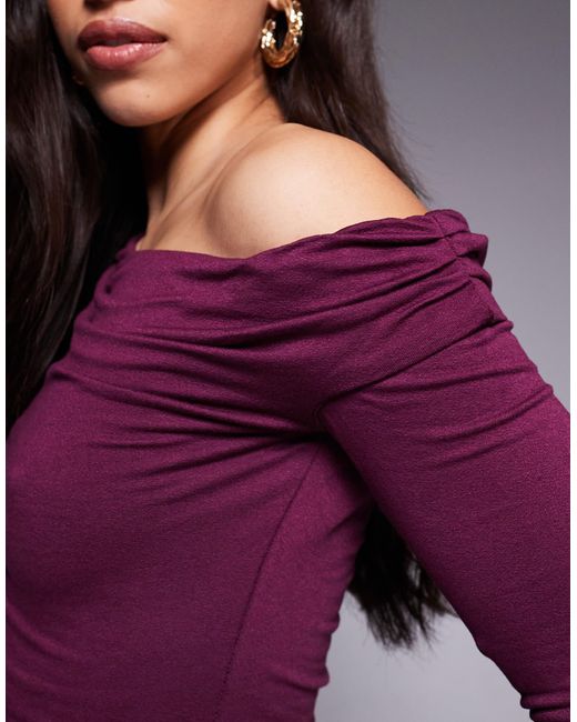 AFRM Purple Barry Asymmetric Mesh Top