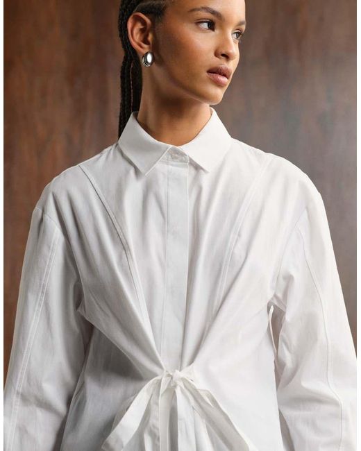 ASOS Brown Adjustable Cinched Back Shirt