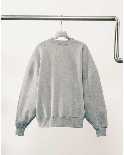 ASOS Gray Premium Heavyweight Extreme Oversized Sweatshirt for men