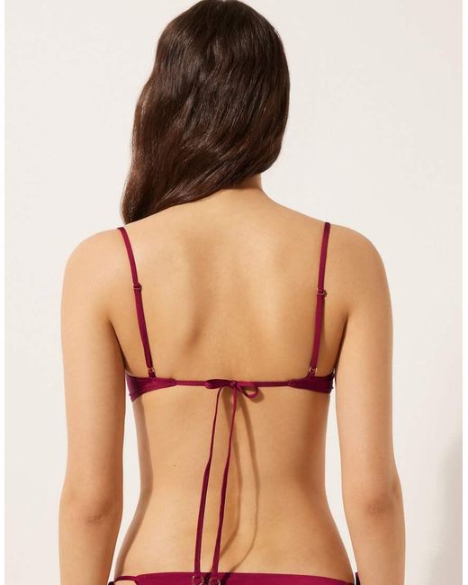 Calzedonia Red Balconette Bikini Top Minimal Fit