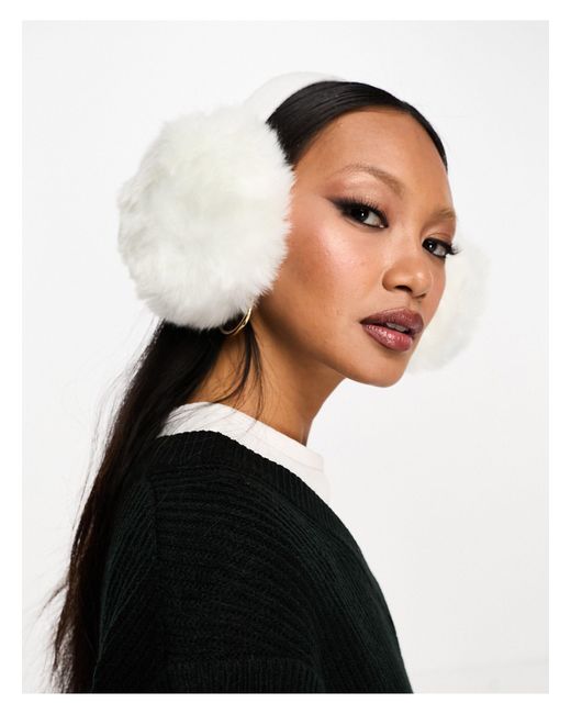 French Connection Black Faux Fur Ear Muffs