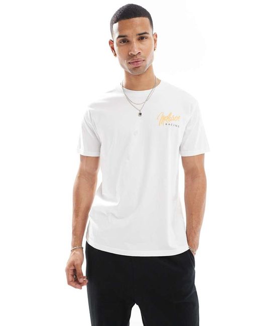 Camiseta Blanca Con Estampado En La Espalda "Racing" De Hollister de color White