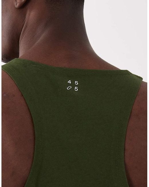 4505 Green Icon Cotton Stringer Vest With Quick Dry Finish for men