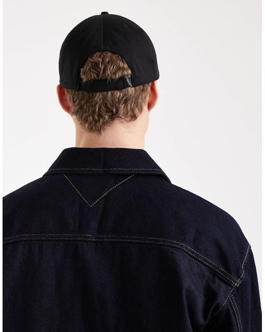 Tommy Hilfiger Black Linear Logo Cap for men