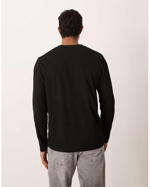 ASOS Black Long Sleeve T-shirt for men