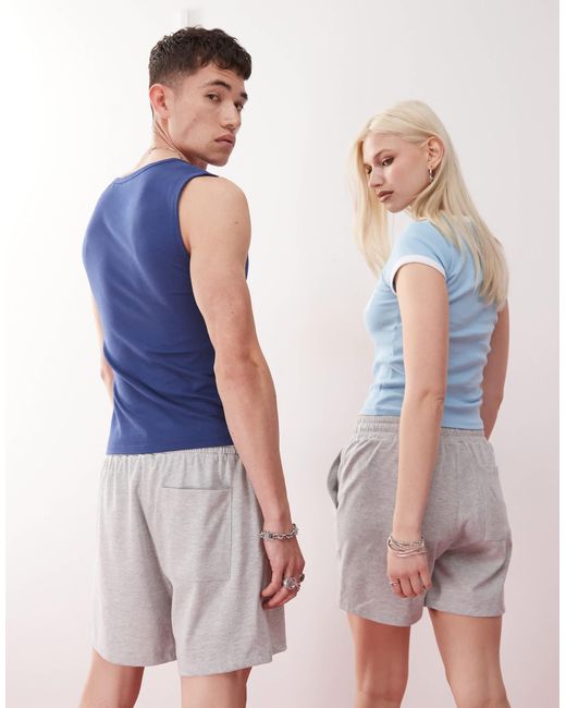 Reclaimed (vintage) Pink Unisex Shorter Length Jersey Shorts