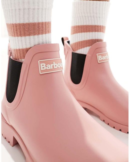 Barbour Pink Wilton Chelsea Wellington Boot