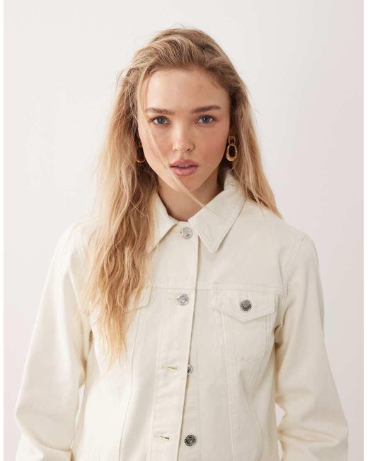 Miss Selfridge Natural Denim Girlfriend Jacket