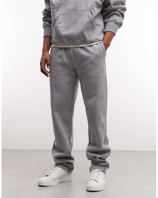 ASOS Purple Premium Heavyweight Straight Leg Sweatpants for men