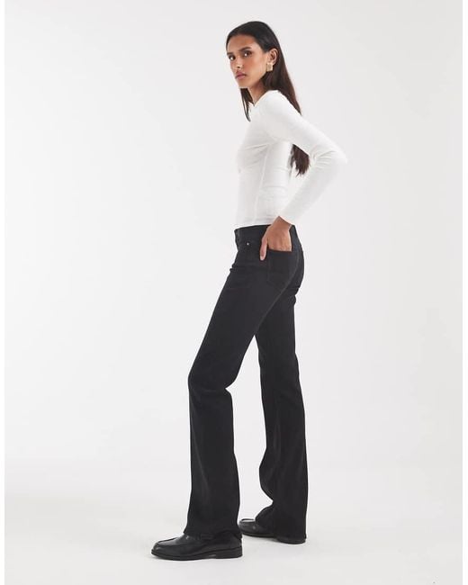ONLY White Lola Super Low Waist Flared Jeans