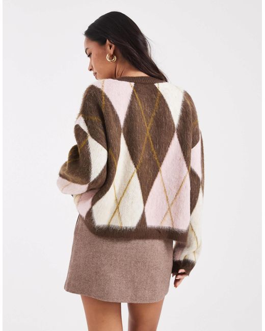 ASOS Brown – kastiger pullover