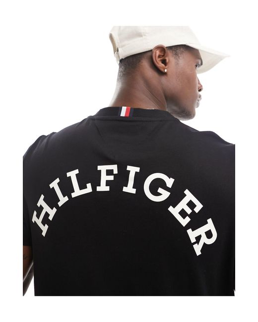 Tommy Hilfiger – monotype – t-shirt in Black für Herren