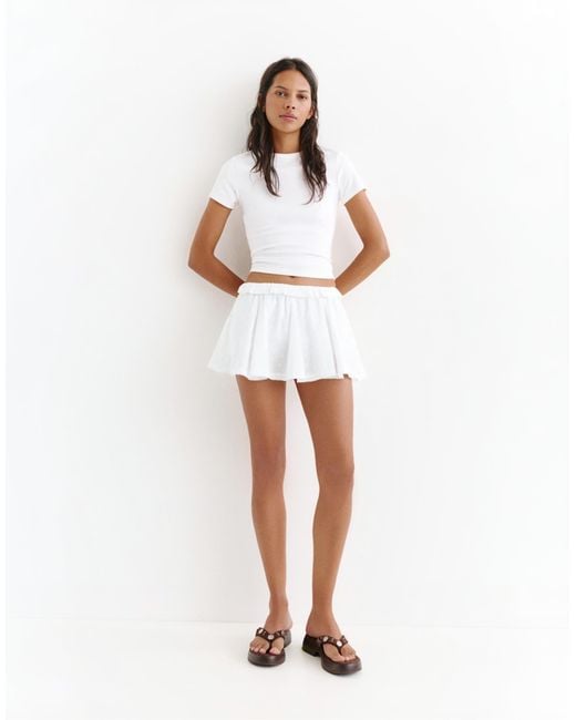 Pull&Bear White – minirock